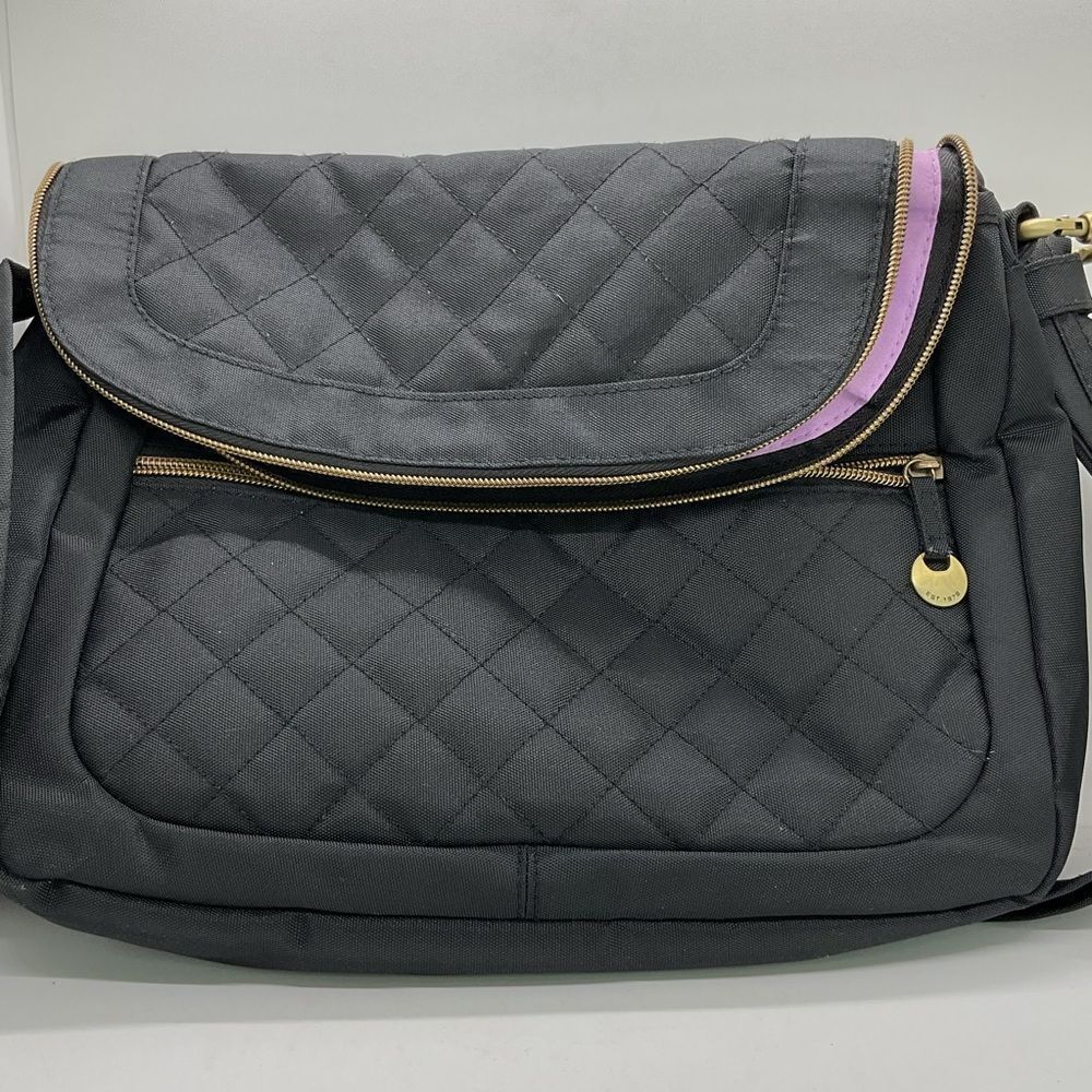 Travelon Quilted Black Crossbody Bag